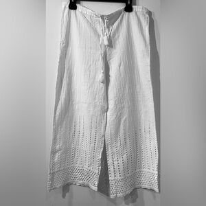 Elegant White Women's Pant Bathing Suit Cover Up!